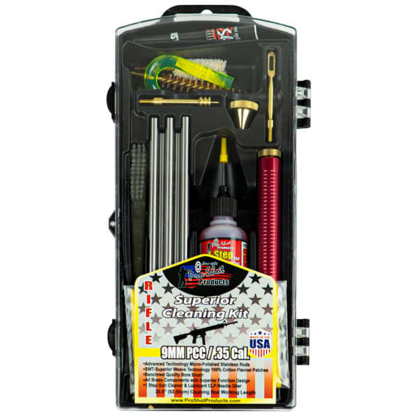https3A2F2Fmedia.chattanoogashooting.com2Fimages2Fproduct2FPXR9KIT2FPXR9KIT-1 Pro-Shot 9mm Luger Handgun Carbine Caliber (Rifle) Classic Cleaning Kit