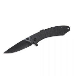 ABKT Elite Ember Folding Knife 2-3/4″ Drop Point Blade Black