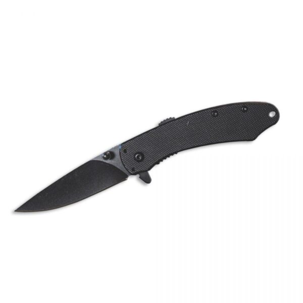 ABKT Elite Ember Folding Knife 2-3/4″ Drop Point Blade Black