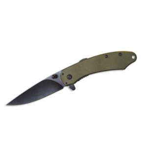 ABKT Elite Ember Folding Knife 2-3/4″ Drop Point Blade Green