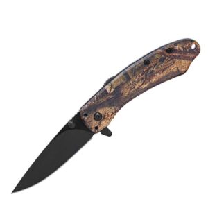 ABKT Elite Ember Folding Knife 2-3/4″ Drop Point Blade Mossy Oak DNA