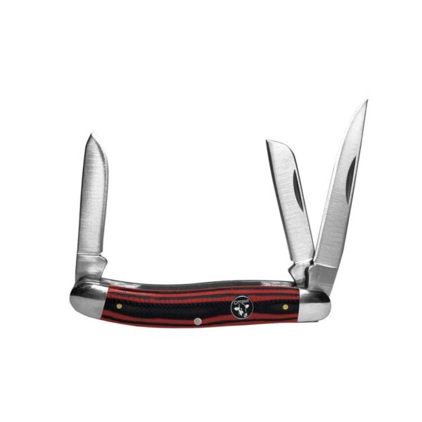 https3A2F2Fmedia.chattanoogashooting.com2Fimages2Fproduct2FRHCC0001GRD2FRHCC0001GRD-1 ABKT Cattleman Stockman Cowhand Series Knife 3 Blades Red