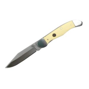 ABKT Roper LL Pecos Delrin Folding Knife 3″ Clip Point Blade Yellow