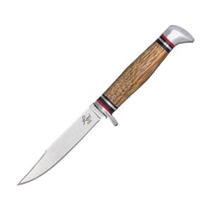 Roper Knives Deadwood Jr. Fixed Blade 3-1/4″ Clip Point Blade Zebra Wood