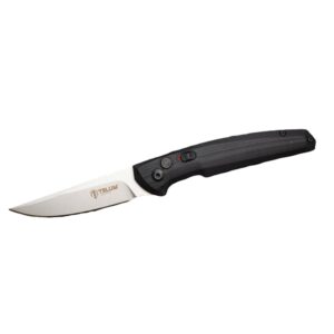 Telum Glaive Tactical Automatic Folding Knife 4″ Drop Point Blade Black