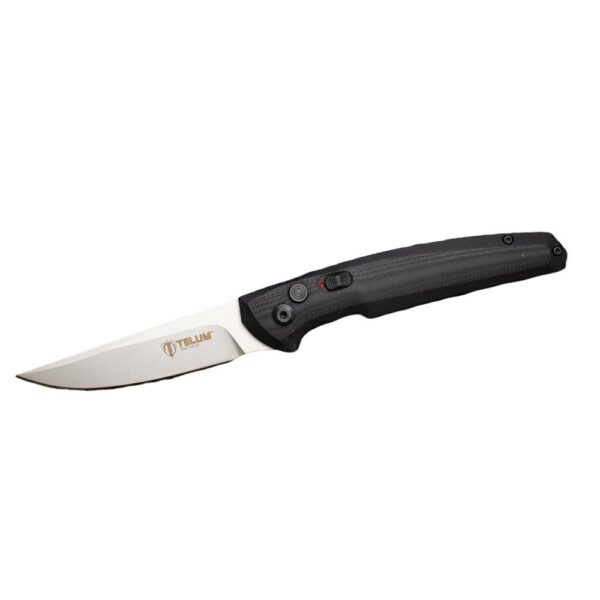 https3A2F2Fmedia.chattanoogashooting.com2Fimages2Fproduct2FRHTT30552FRHTT3055-1 Telum Glaive Tactical Automatic Folding Knife 4″ Drop Point Blade Black