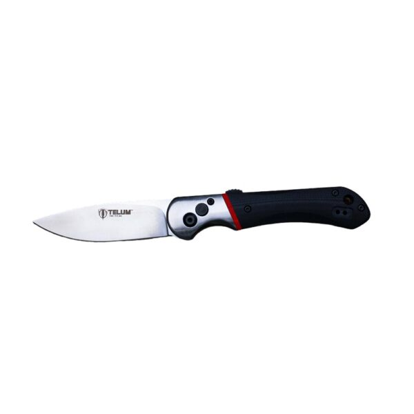 Telum Tremor Tactical Automatic Knife 3-1/2″ Drop Point Blade Black