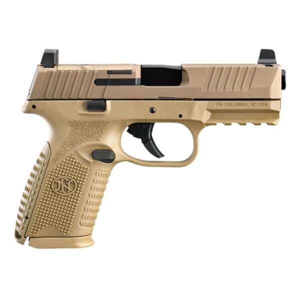 https3A2F2Fmedia.chattanoogashooting.com2Fimages2Fproduct2FRJ661007422FRJ66100742-1 FN 509 Midsize MRD Handgun 9mm Luger 10rd Magazines (2) 4″ Barrel FDE NMS