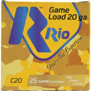 Rio Royal Buck 20ga 2-3/4″  9 plts #1 1345 fps 25/ct