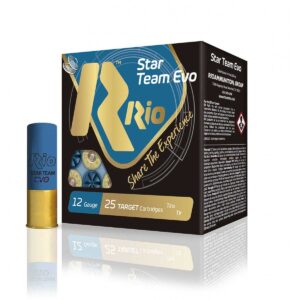 Rio Star Team Evo 28 Low Recoil Shotshells 12 ga  2-3/4″ 1 oz 1135 fps #7.5 25/ct