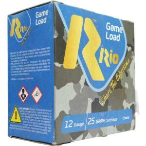Rio Top Game HV Shotshells 12 ga 2 3/4″ 3 3/4 dr 1 1/4 oz #5 1330 fps 25/ct