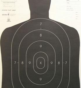 Speedwell Official NRA Police Qualification Silhouette Police Silhouette – Black – 200/Pack