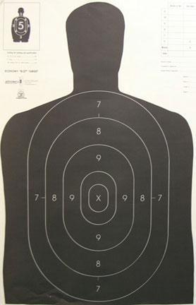 Speedwell Official NRA Police Qualification Silhouette Police Silhouette – Black – 200/Pack