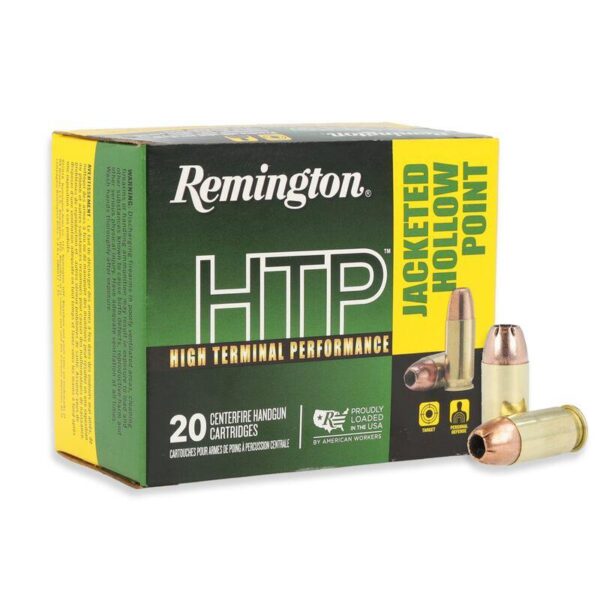 https3A2F2Fmedia.chattanoogashooting.com2Fimages2Fproduct2FRT214552FRT21455-1 Remington HTP High Terminal Performance Handgun Ammo .45 Auto 230gr JHP 835 fps 20/ct