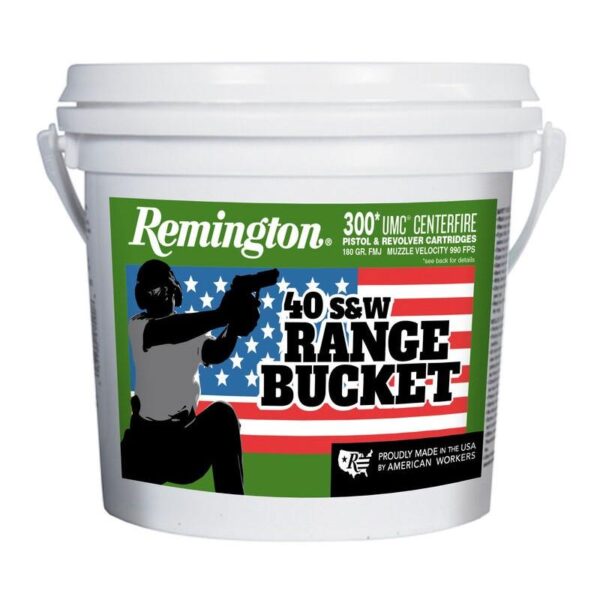 https3A2F2Fmedia.chattanoogashooting.com2Fimages2Fproduct2FRT239762FRT23976-1 Remington UMC Range Bucket Handgun Ammunition .40 S&W 180 gr FMJ 990 fps 300/ct