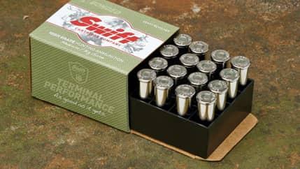 https3A2F2Fmedia.chattanoogashooting.com2Fimages2Fproduct2FSB100032FSB10003 Swift A-Frame Heavy Revolver Rifle Ammunition .357 Mag 180 gr A-Frame 1363 fps 20/ct