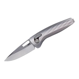 SOG Knives One-Zero XR Folding Knife 3-1/10″ Drop Point Blade Silver Black Box