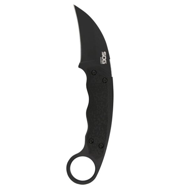 https3A2F2Fmedia.chattanoogashooting.com2Fimages2Fproduct2FSGSOGGB1002CP2FSGSOGGB1002CP-1 SOG Gambit Blackout Fixed Knife 2-3/5″ Sheepsfoot Blade Black