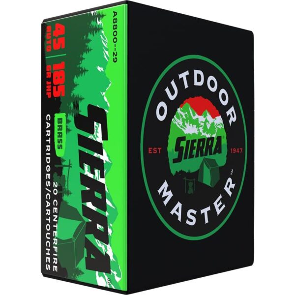 https3A2F2Fmedia.chattanoogashooting.com2Fimages2Fproduct2FSIA8800292FSIA880029_1 Sierra Outdoor Master Handgun Ammuntiion .45 ACP 185 gr JHP 20/ct