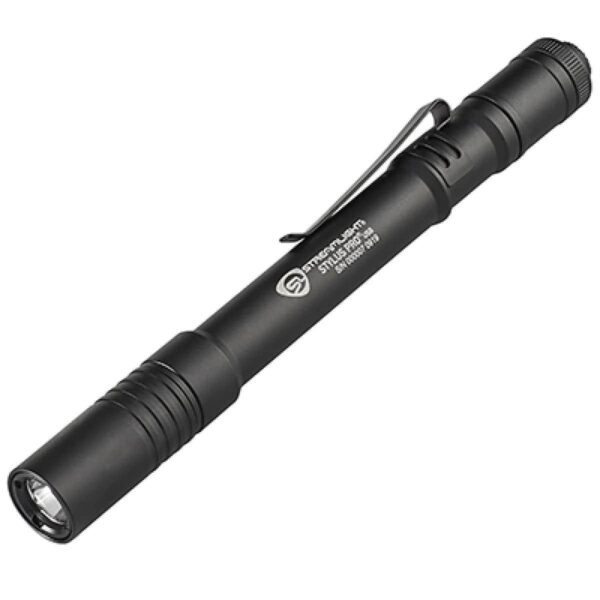 https3A2F2Fmedia.chattanoogashooting.com2Fimages2Fproduct2FSM661342Fsm66134_1 Streamlight Stylus Pro USB Rechargeable Pen Light with USB Cord Nylon Holster Black with White LED