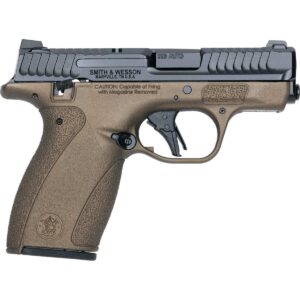S&W Exclusive “Mid-Bro” M&P Bodyguard 2.0 No Thumb Safety Handgun .380 Auto 10(1)&12(1)rd Magazines 2.75″ Barrel Midnight Bronze Grip