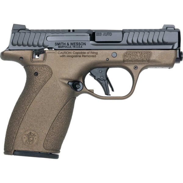 S&W Exclusive “Mid-Bro” M&P Bodyguard 2.0 No Thumb Safety Handgun .380 Auto 10(1)&12(1)rd Magazines 2.75″ Barrel Midnight Bronze Grip