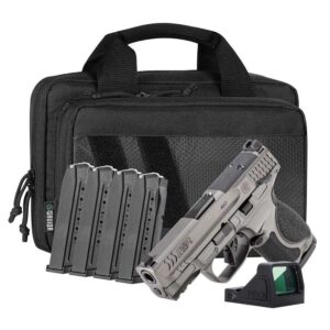 S&W M&P9 Metal M2.0 Handgun Bundle 9mm Luger 15rd Magazine(5) 3.6″ Barrel Thumb Safety Viridian RFX11 and Savior Bag