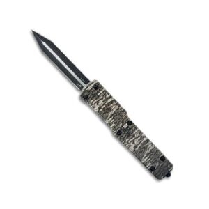 Templar Knife Premium Large Zinc Weighted Knife 3-1/2″ D2 Dagger Blade Mossy Oak Bottomland