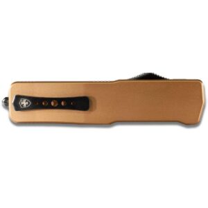 Templar Knives Premium Lightweight Anodized Bronze Small Automatic Knife 3″ Drop Point Blade Bronze