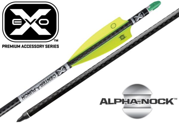 https3A2F2Fmedia.chattanoogashooting.com2Fimages2Fproduct2FTPHEA74062FTPHEA7406 Ten Point EVO-X CenterPunch Carbon Arrows 20″ with Molded ALPHA Nocks 6/pk
