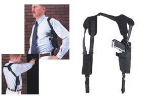 Uncle Mike’s Pro-Pak Vertical Shoulder Holsters Black – Fits 5.5″ Large Autos