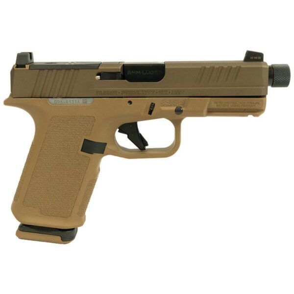 https3A2F2Fmedia.chattanoogashooting.com2Fimages2Fproduct2FUR19446RXP2Fruger_rxm_9mm_15rd_4_5in_tb_blk_poly_frame_tan_frnt_ns_slide_lock_ur19446rxp_0003_Right Ruger RXM Handgun 9mm Luger 15rd Magazines (2) 4.5″ 1/2×28 Threaded Barrel Black Tan w/Slide Lock