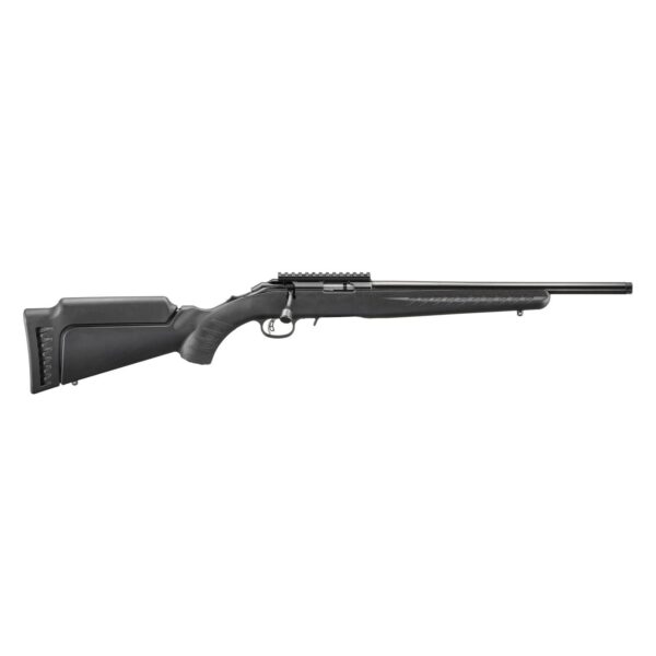 Ruger American Rimfire Rifle .17 HMR 9rd Magazine(1) 16.1″ Threaded Barrel Black Synthetic Stock
