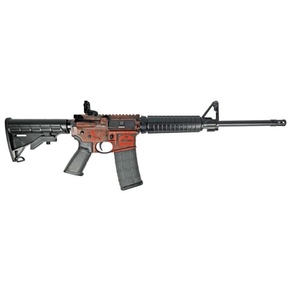 Ruger “Texas Orange” AR-556 Rifle 5.56mm NATO 30rd Mag 16.10″ Barrel Custom Stock Finish