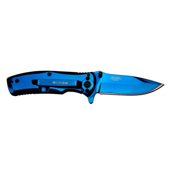 https3A2F2Fmedia.chattanoogashooting.com2Fimages2Fproduct2FVKSK503BL2FVKSK503BL-1 Sarge Knives Phase Folding Knife 2-1/2″ Drop Point Blade Blue Tin