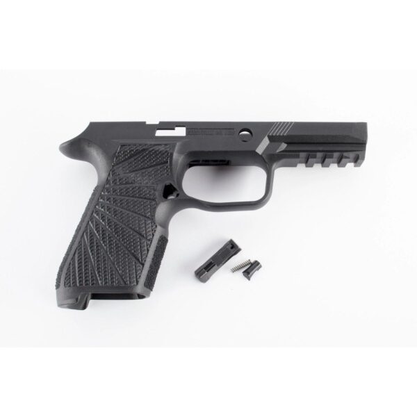 https3A2F2Fmedia.chattanoogashooting.com2Fimages2Fproduct2FWC320CCSB2FWC320CCSB Wilson Combat Grip Module for Sig Sauer P320 Compact No Manual Safety Black