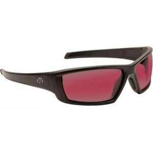 Walker’s Vector Full Frame Shooting Glasses Black with Rose Lens with Case