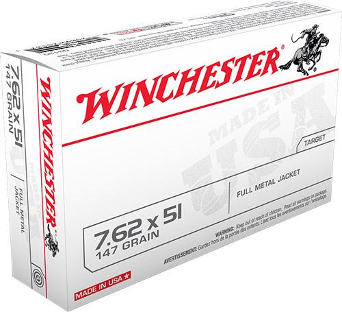 https3A2F2Fmedia.chattanoogashooting.com2Fimages2Fproduct2FWNQ31302FWNQ3130 Winchester USA Rifle Ammunition 7.62 Nato 147 gr FMJ 20/ct