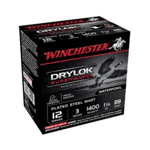 Winchester Drylok Super Steel Magnum Shotshells 3″ 1-1/4 oz 1400 fps #BB 10/ct