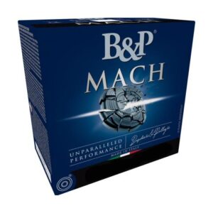 B&P Mach LV Professional Handicap Shotshells 12ga 2-3/4″ 1-1/8oz 1250 fps #8 25/ct