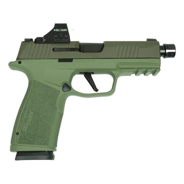 https3A2F2Fmedia.chattanoogashooting.com2Fimages2Fproduct2FXI6712052TGO2Fsig_sauer_p365_xmacro_handgun_9mm_luger_17rd_magazines_2_3_7_barrel_two_tone_green_tb_with_optic_xi6712052tgo_0003_Right Sig Sauer P365 XMacro Handgun 9mm Luger 17rd Magazines (2) 3.7″ Barrel Two Tone Green TB with Optic