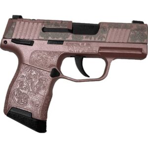 Sig Sauer “Gun & Roses” P365 Optic Ready Handgun 9mm Luger 10rd Magazines(2) 3.1″ Barrel X-RAY 3 Sights Manual Safety