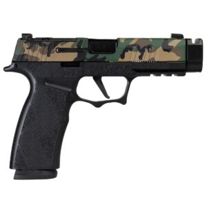 Sig Sauer P365 XMACRO TACOPS “Muilticam” Slide Handgun 9mm Luger 17rd Magazines(3) 3.7″ Barrel w/Comp