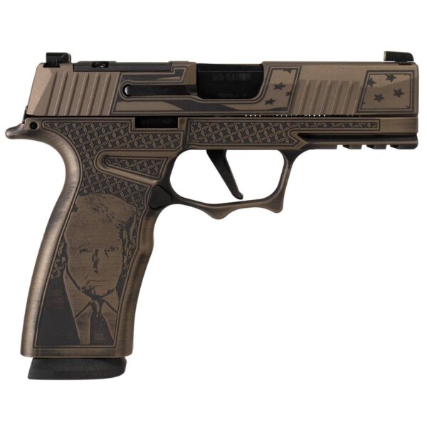 Sig Sauer P365 XMACRO TACOPS “Trump Fight” Handgun 9mm Luger 17rd Magazines(3) 3.7″