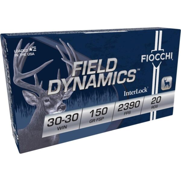 https3A2F2Fmedia.chattanoogashooting.com2Fimages2Fproduct2FXN3030B2FXN3030B-1 Fiocchi Field Dynamics FSP Rifle Ammunition 30-30 Win 150gr 2390 FPS 20/ct