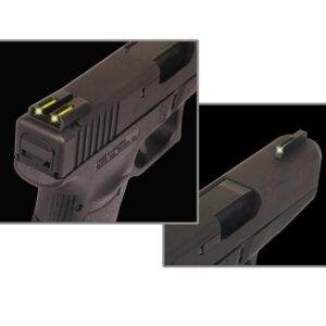 Truglo TFO Tritium/Fiber-Optic Day/Night Sights Fits Sig #8 Front/#8 Rear – Front Green/Rear Yellow