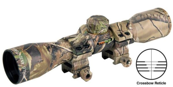 https3A2F2Fmedia.chattanoogashooting.com2Fimages2Fproduct2FXRTG8504C32FXRTG8504C3 Truglo 4x32mm Compact Crossbow Scope with Weaver Style Rings – Crossbow Reticle Camo