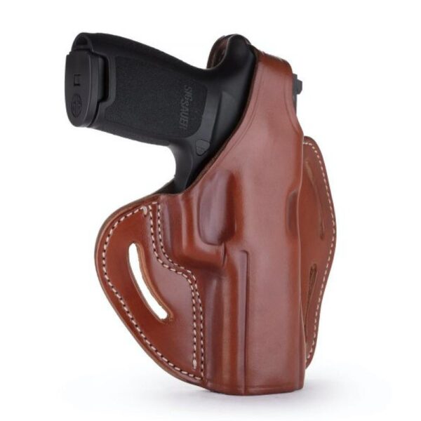 https3A2F2Fmedia.chattanoogashooting.com2Fimages2Fproduct2FXTBHX4CBRR2FXTBHX4CBRR BHX Thumb Break Belt Holster Classic Brown RH size 4