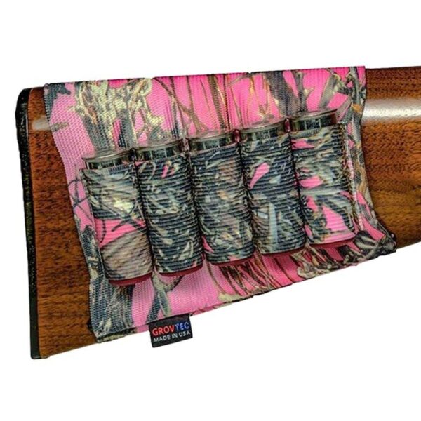 https3A2F2Fmedia.chattanoogashooting.com2Fimages2Fproduct2FXUGTAC752FXUGTAC75_1 Grovtec Buttstock Cartridge Shell Holder Shotgun Open Style True Timber Pink
