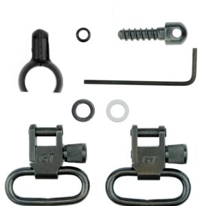 Grovtec Two Piece Barrel Band Swivel Sets .585 – .635 Diameter Black 2/ct